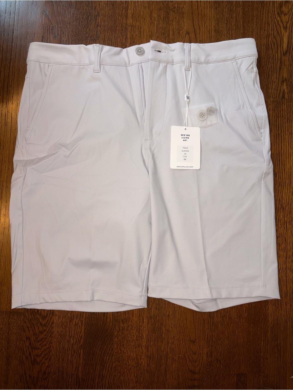 Luxe White Athletic Performance Shorts